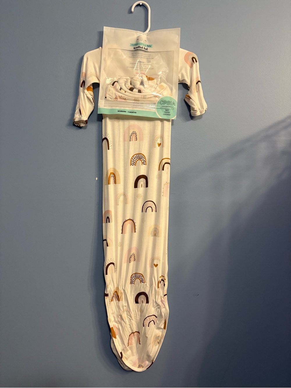 Rainbow Knotted Gown: Gown & Hat